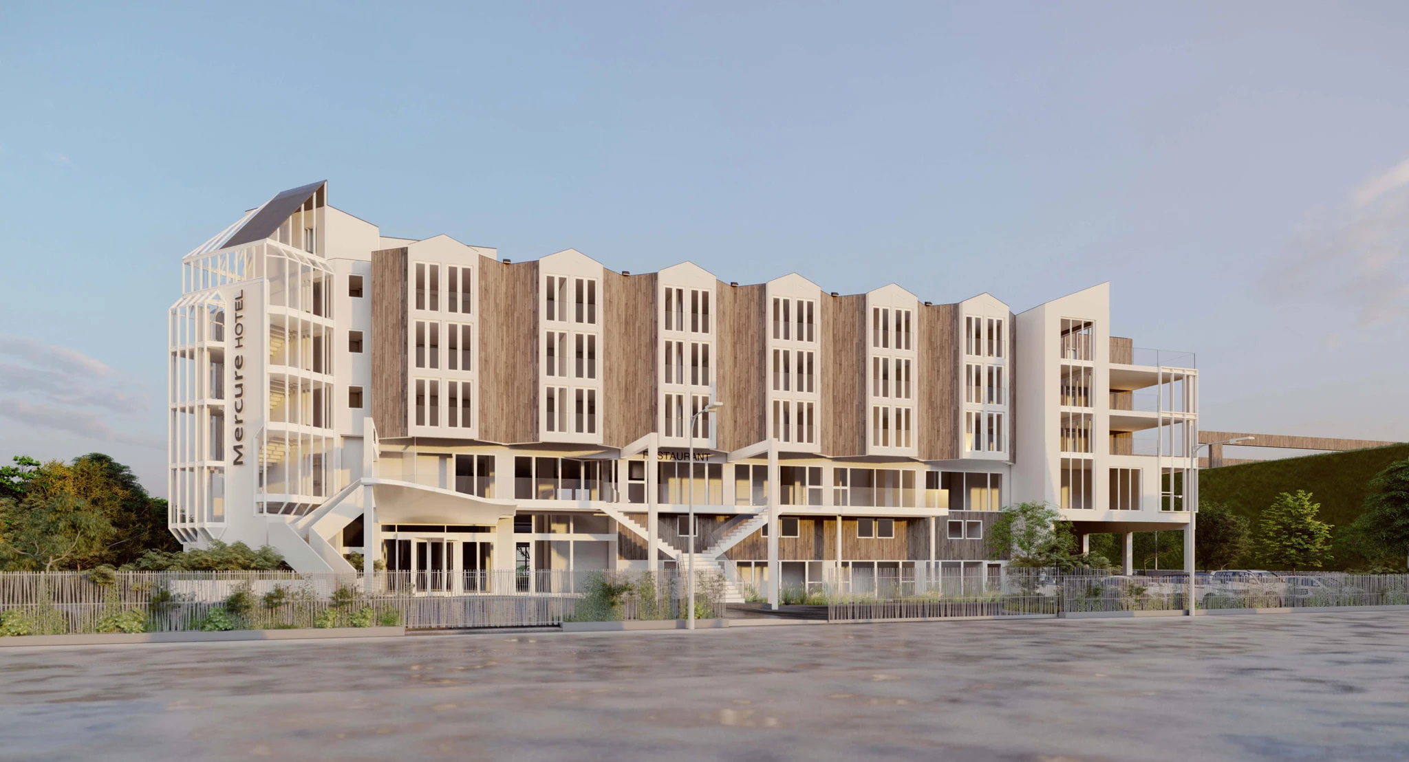 Projet architectural de rénovation, d'extension et d'agrandissement de l'hôtel Mercure de La Rochelle