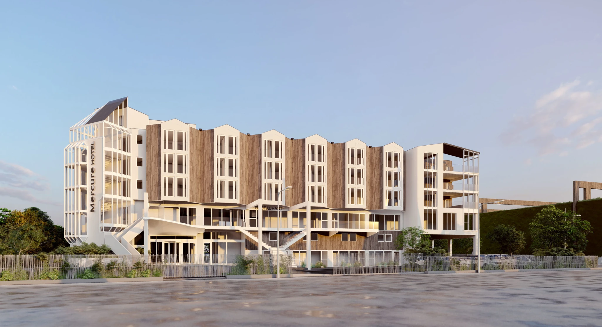 Projet architectural de rénovation, d'extension et d'agrandissement de l'hôtel Mercure de La Rochelle